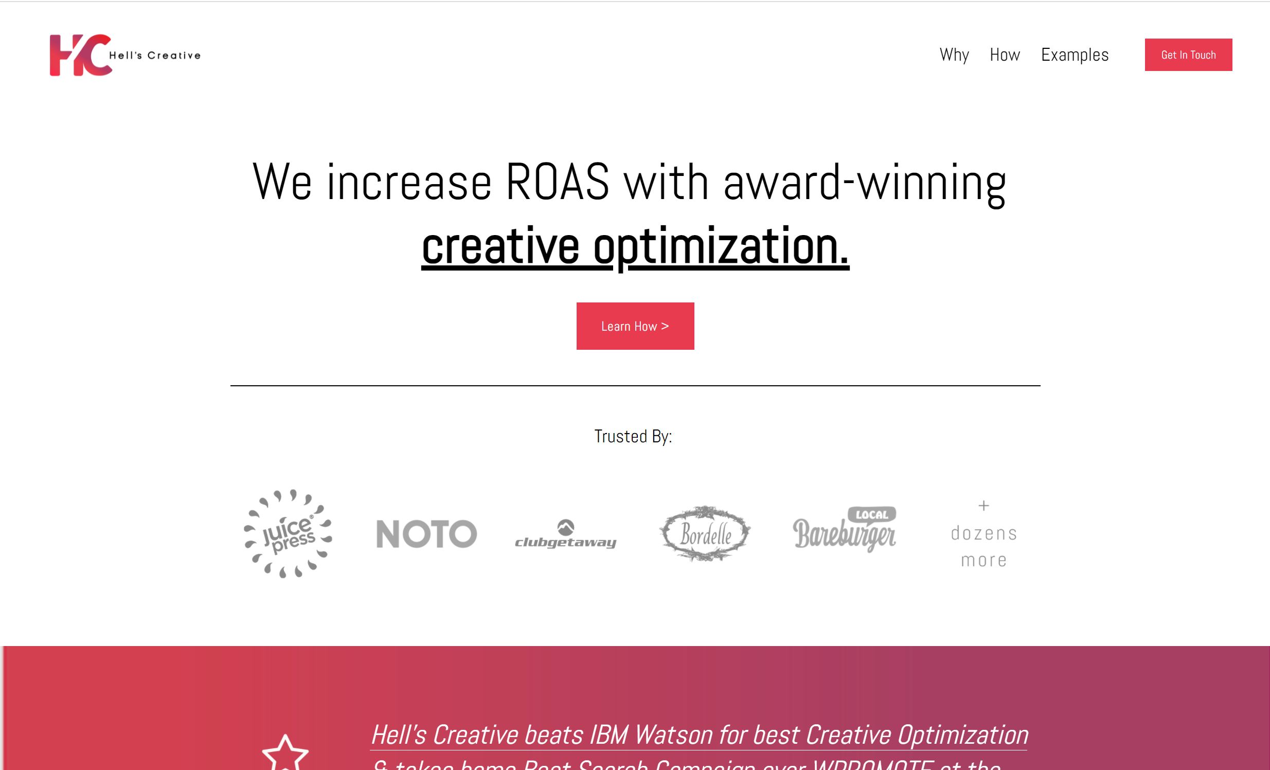 hells creative home page